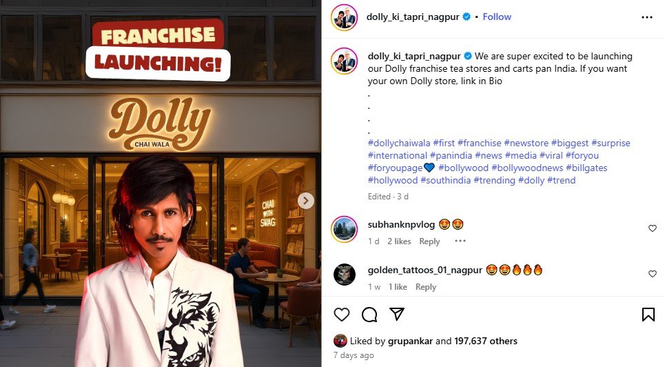 Dolly Chaiwala Franchise in India